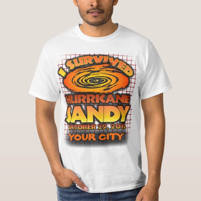 Camiseta Furacão Sandy, sua cidade feita sob encomenda (Frente)