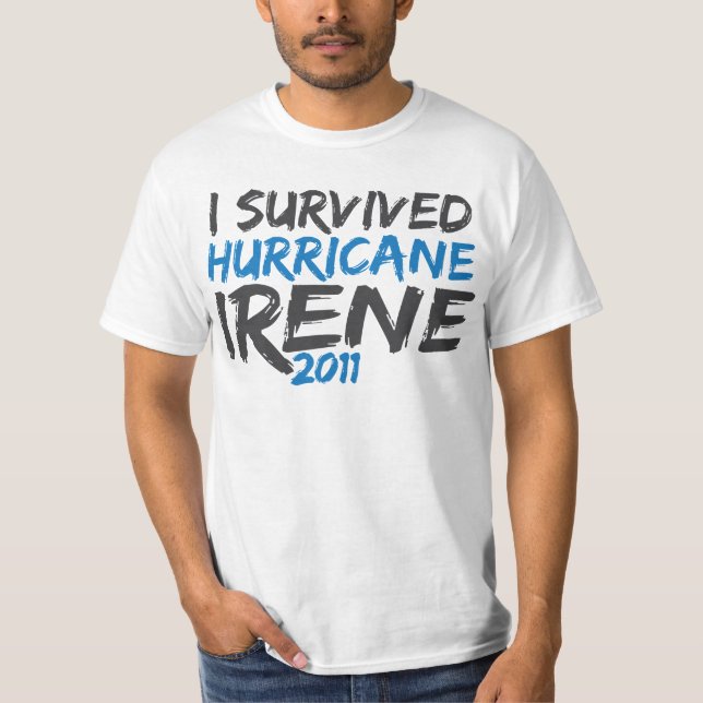Camiseta Furacão sobrevivido Irene (Frente)