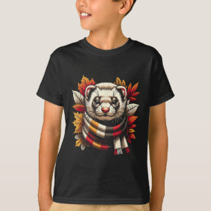 Camiseta Furão de outono folhas caídas Vibrações Sazonais A
