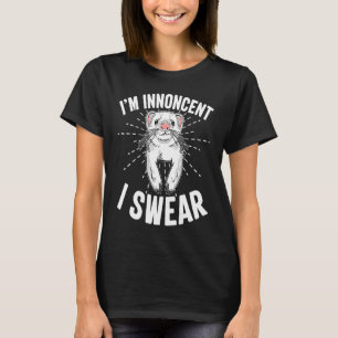 Camiseta Furão Fofo Dito Irônico Sou Inocente Juro Ani