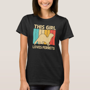 Camiseta Furão Legal Para Meninas Crianças Dono de Animal F