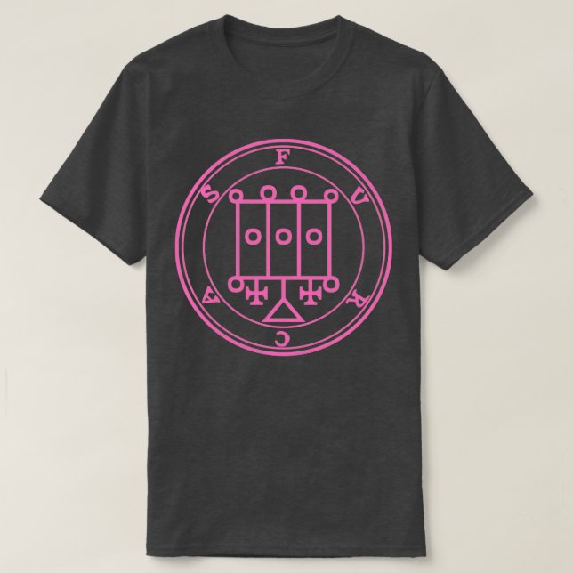 Camiseta Furcas Sigil Ensina Astrologia e Rosa Retórica (Frente do Design)