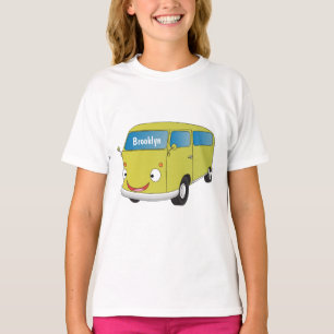 Camiseta Furgão cartoon verde lima clássico