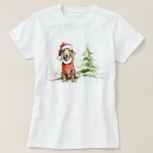 Camiseta Fúria de Cão Bonito e Feliz Natal (Frente do Design)
