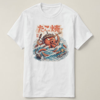 Camiseta Fúria do Samurai Polvo – Arte Oceânica Inspirada n