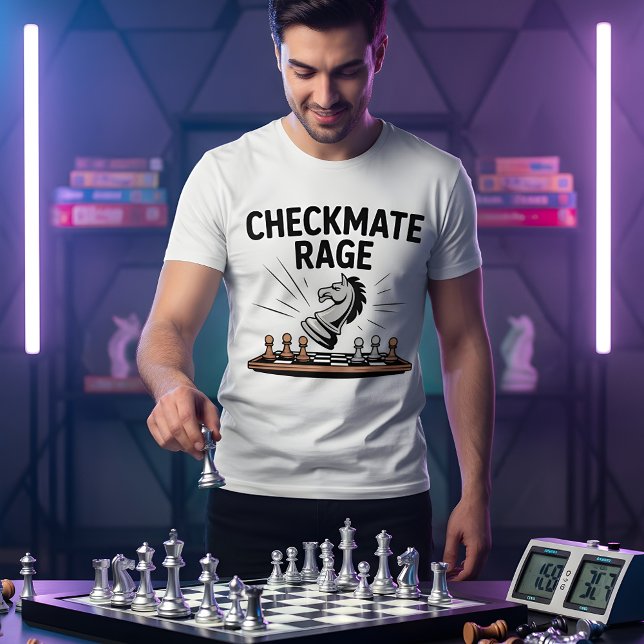 Camiseta Fúria do Xeque-Mate – Ousado Design de Batalha de  (Criador carregado)