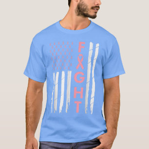 Camiseta Fúria Rosa de Bandeira - Sensibilização do Cancer 