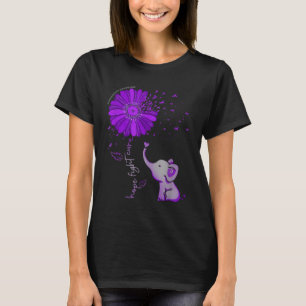 Camiseta Fúria Roxa do Elefante Corajoso Alzheimer