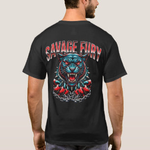 Camiseta Fúria Selvagem – Roupas de Rua com Design Gráfico 