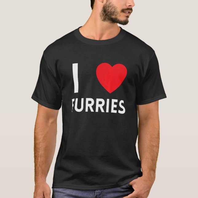 Camiseta Fúrias Corações Bonitas Furry Fandom Amor 3 (Frente)