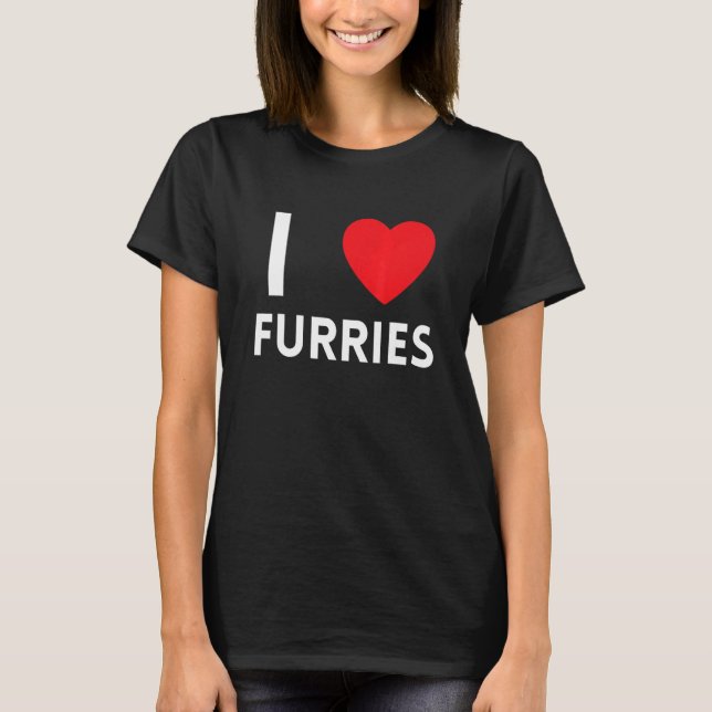 Camiseta Fúrias Corações Bonitas Furry Fandom Amor 3 (Frente)