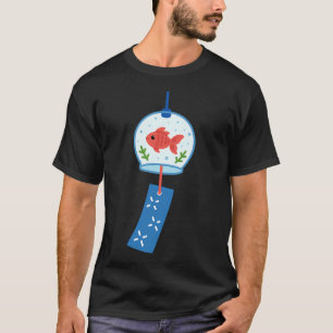 Camiseta Furin Peixe Dourado Sino de Vento Japonês