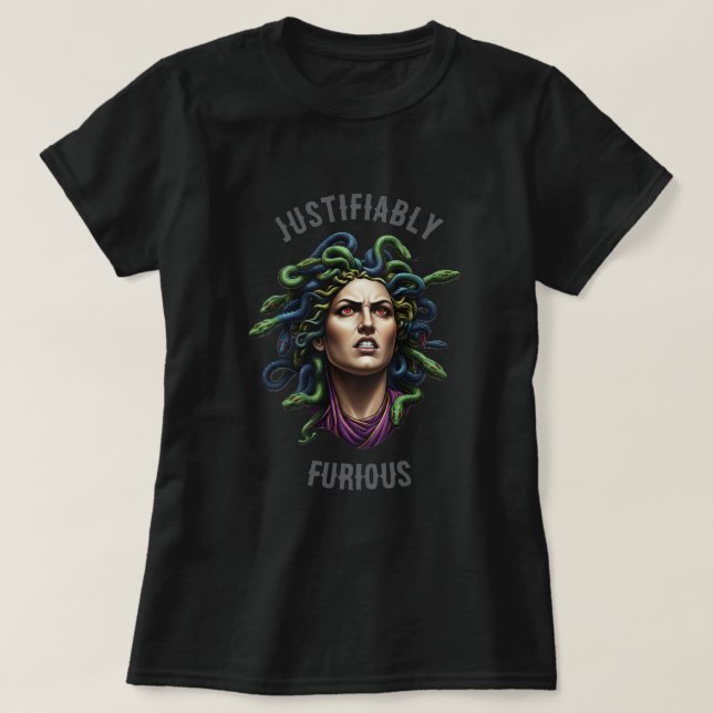 Camiseta Furious Medusa (Frente do Design)