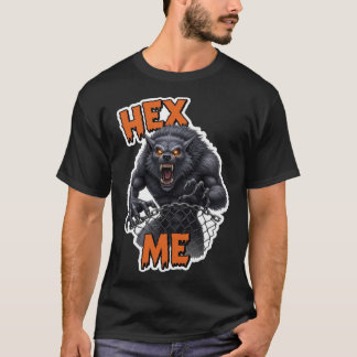 Camiseta Furious werewolf with glowing eyes and sharp fangs
