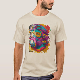 CAMISETA FURÍSTICA COM MÁSCARA DE GÁS.