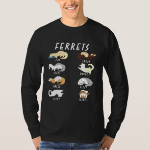 Camiseta Furões Comer Sneak Dança De Roubo De Animais Sono
