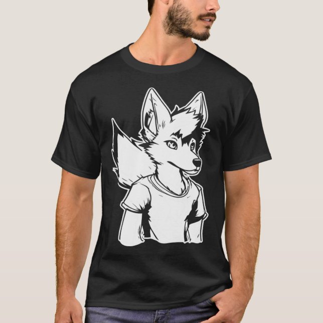 Camiseta Furries Fursona  Cosplay Furry Fandom (Frente)