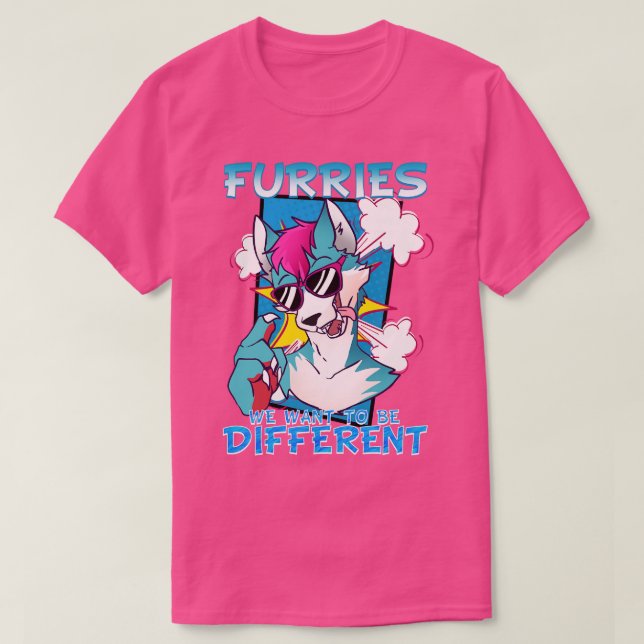 Camiseta Furries queremos ser diferentes I Furries Fandom 5 (Frente do Design)