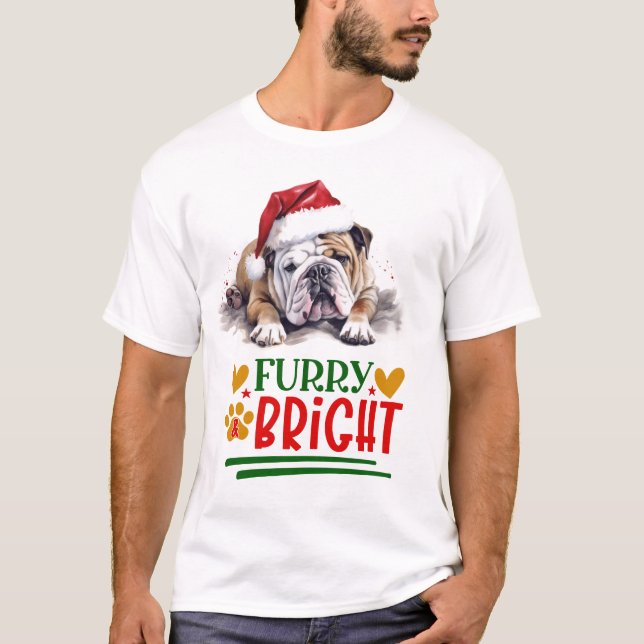 Camiseta Furry & Bright Bulldog (Frente)
