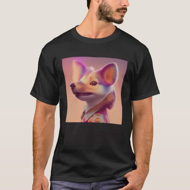 Camiseta Furry Fuzzy Sneaky Squirrel Ferret Animal Peach Go (Frente)