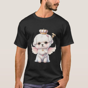 Camiseta Furry Joy: Angel Wing Maltês Cachorro Puppy Gift