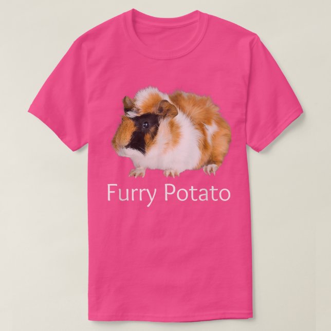 Camiseta Furry Potato Funny Guiné Nome Animal Errado Jo (Frente do Design)