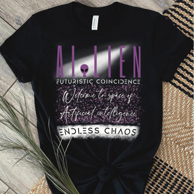 Camiseta Fusão de alienígenas e espaço artificial de inteli (Criador carregado)