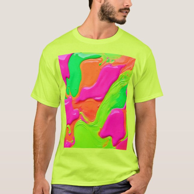 Camiseta Fusão de Cores Vibrantes (Frente)
