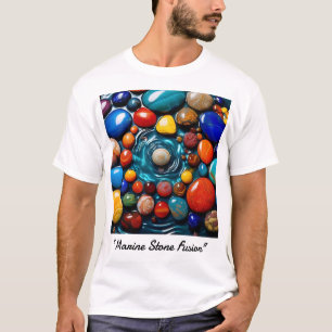 Camiseta "Fusão de pedra marinha"