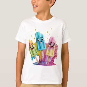 Camiseta Fusão de picolés no verão com expressão peculiar