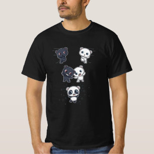 Camiseta Fusão do urso Panda Engraçado