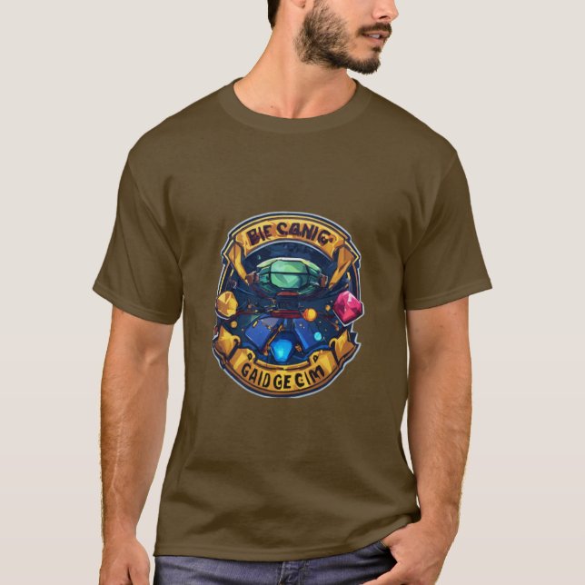 Camiseta Fusão Geométrica do ouro (Frente)