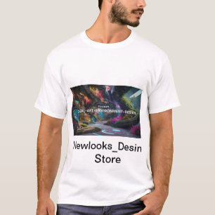 Camiseta "Fusão Harmonica: Natureza Encontra Caos Urbanos".