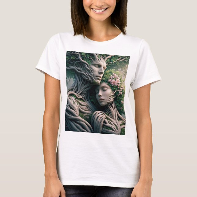 Camiseta fusão homem e natureza (Frente)