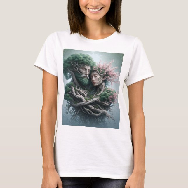 Camiseta fusão homem e natureza (Frente)