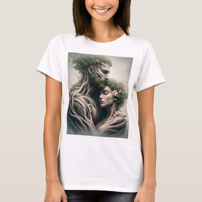 Camiseta fusão homem e natureza (Frente)