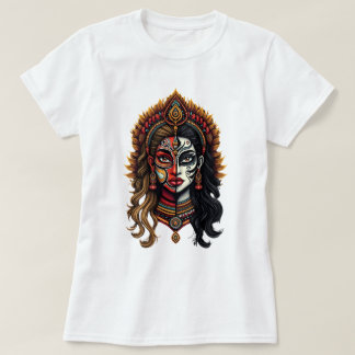Camiseta Fusão Theyyam-Kathakali - Celebração de Kerala