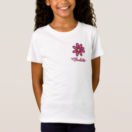 Camiseta Fuscia Flor Doodle Personalizado