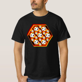 Camiseta Fussbälle im glühenden Hexagon Eyecatcher