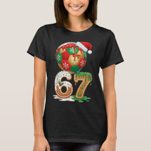 Camiseta Fútbol de Navidad Goteo Número 67 Fútbol Masculino