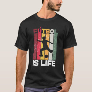 Camiseta Futbol Is Life Vintage Retro Football Fan Lover Fu