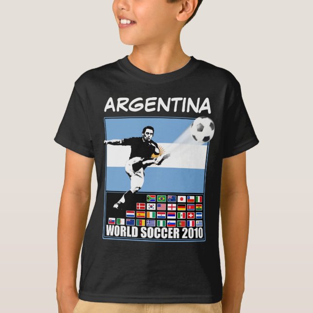 Camiseta Futebol 2010 do mundo de Argentina (Frente)