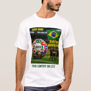 Camiseta Futebol 2026 futebol Brasil Nome Personalizado paí