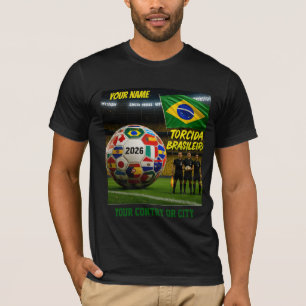 Camiseta Futebol 2026 futebol Brasil Nome Personalizado paí