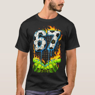 Camiseta Futebol 67 Crianças Sorvete Gotejamento Engraçado 