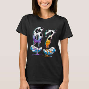Camiseta Futebol 67 Mãos 6 7 Meme 6-7 Meninos Adolescentes
