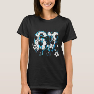 Camiseta Futebol 67 Seis Sete 6 7 Engraçado 6-7 Meme Garoto