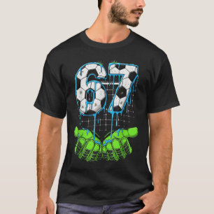 Camiseta Futebol 67 Seis Sete Engraçado Gen Alpha Meme Gote