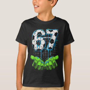 Camiseta Futebol 67 Seis Sete Funny Gen Alpha Meme Drip