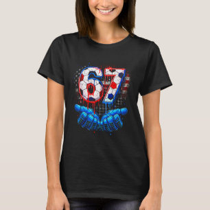 Camiseta Futebol 67 Six Seven 4 de Julho Vermelho Branco Az
